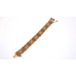 A 9ct yellow gold gate link bracelet,