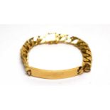 A 9ct yellow gold identity bracelet,