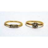 Two diamond rings,