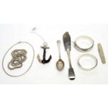 Silver flatware and jewellery