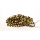 A 9ct yellow gold muff chain,