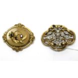 Two Victorian brooches.