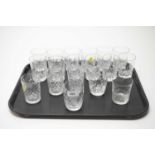 A set of twelve cut glass tumblers by Brierley Hill Crystal.