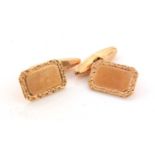 A pair of 9ct yellow gold cufflinks,