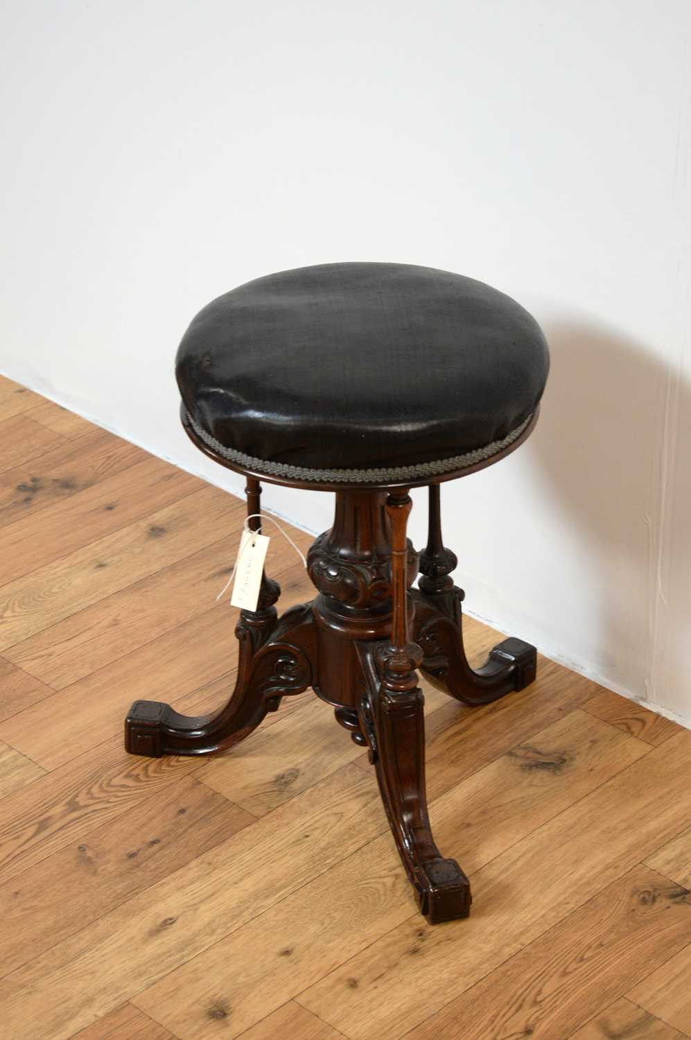 A Victorian mahogany piano stool - Image 3 of 5