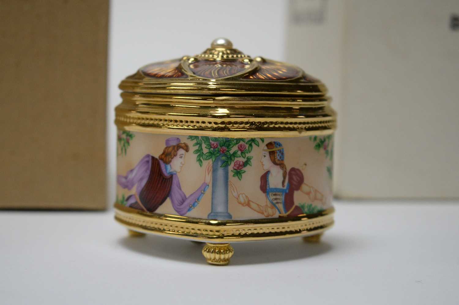 Three House of Faberge Imperial Music Box Collection musical trinket boxes. - Image 2 of 6