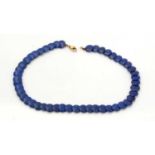 A French lapis lazuli necklace,
