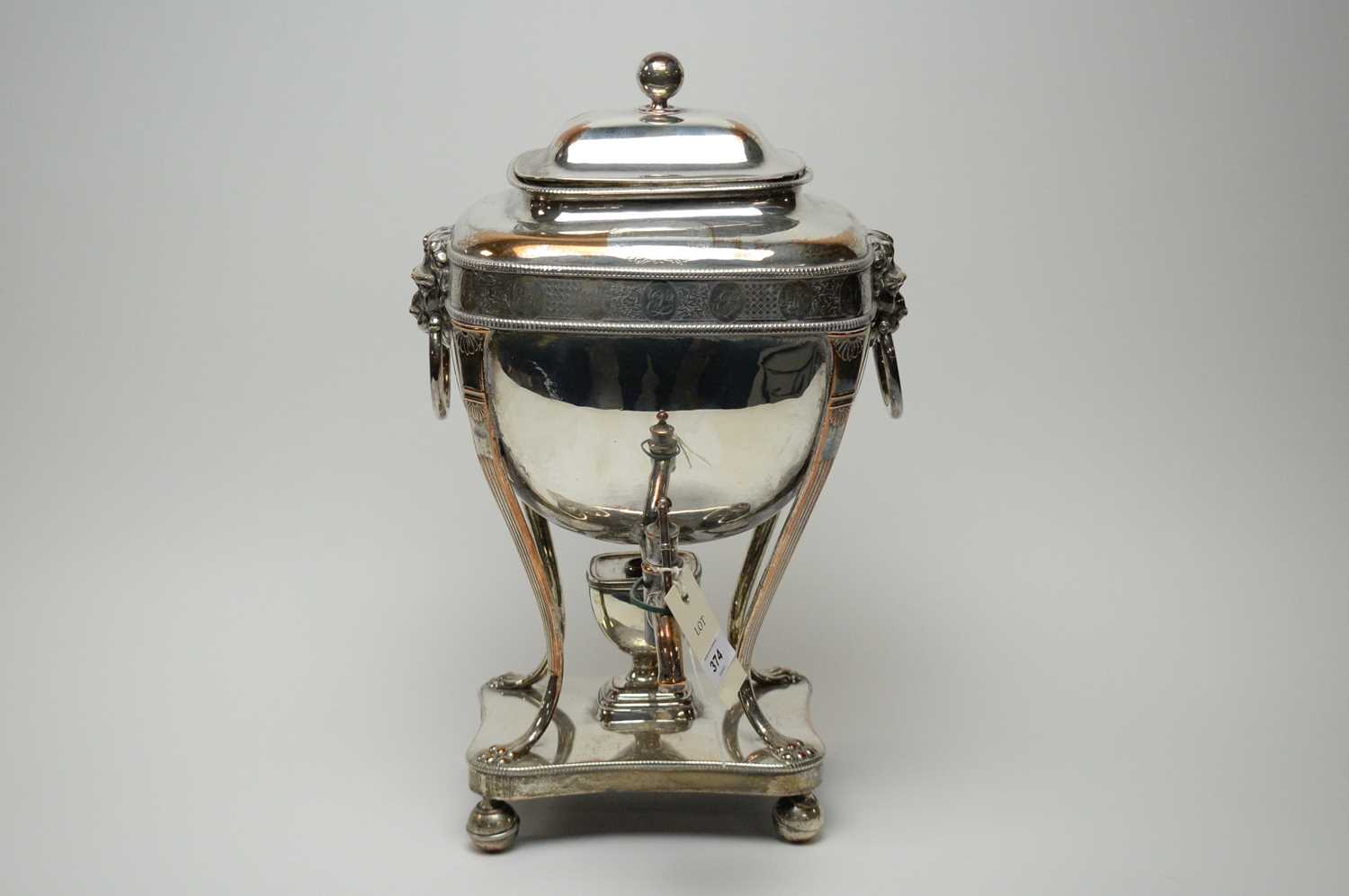 A Victorian silver-plated samovar. - Image 3 of 5