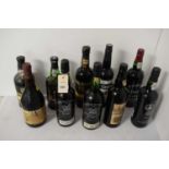 A selection of bottles of port.