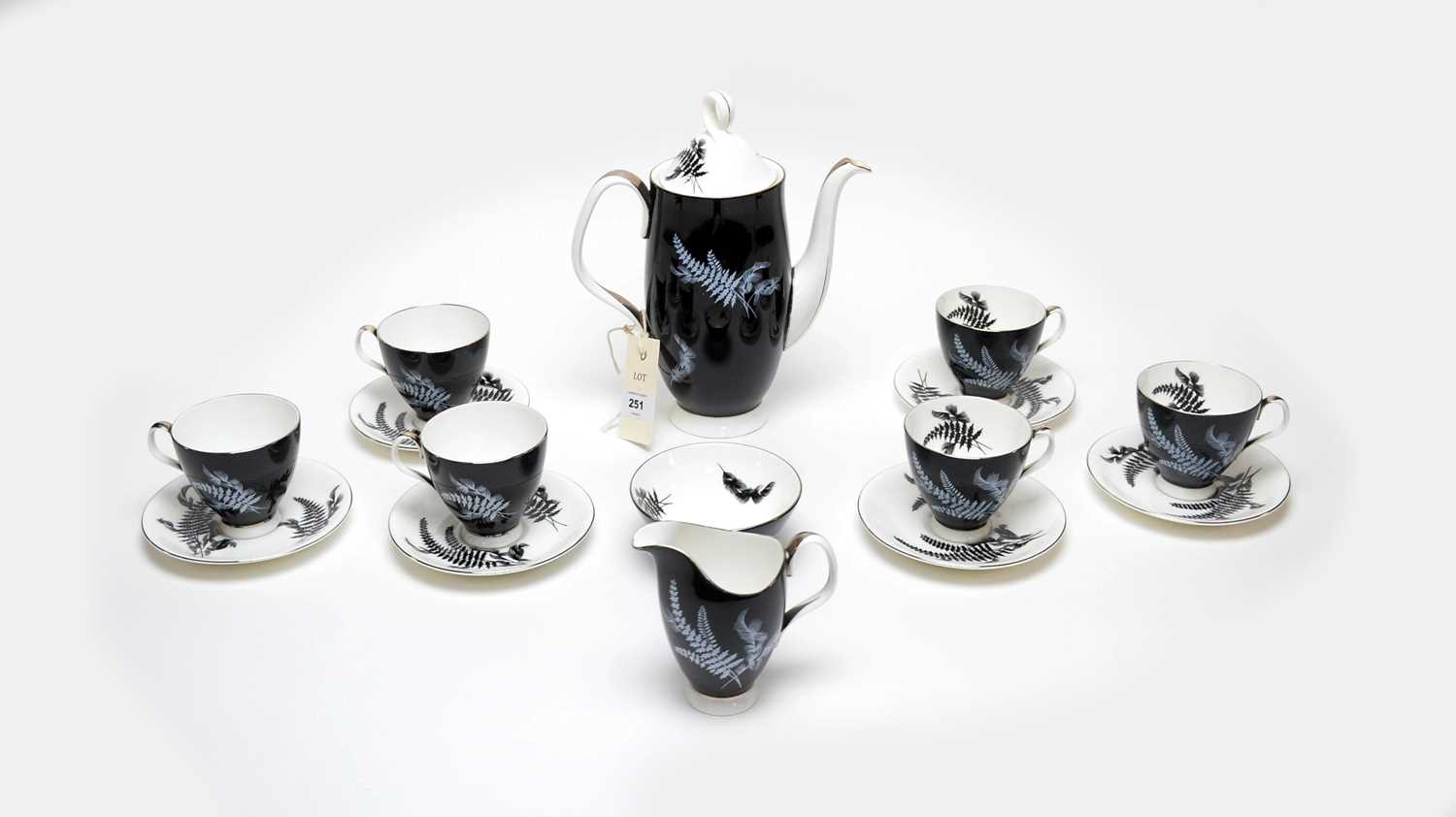 A Royal Albert ‘Night and Day’ pattern coffee service.