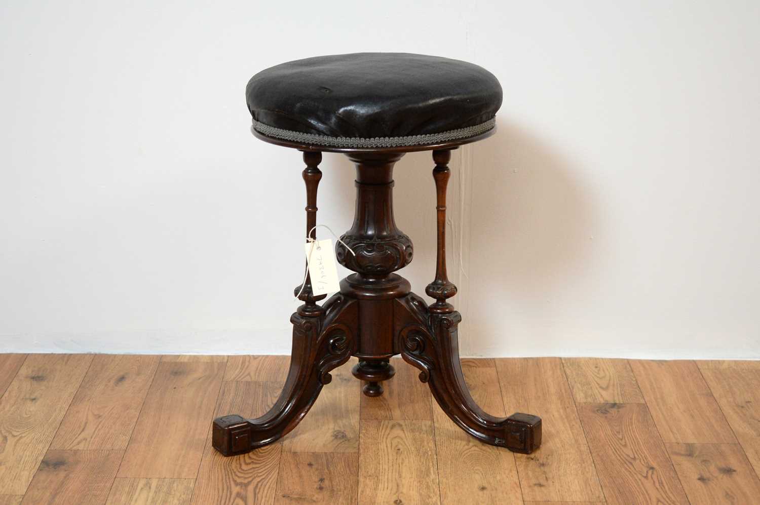 A Victorian mahogany piano stool - Image 2 of 5