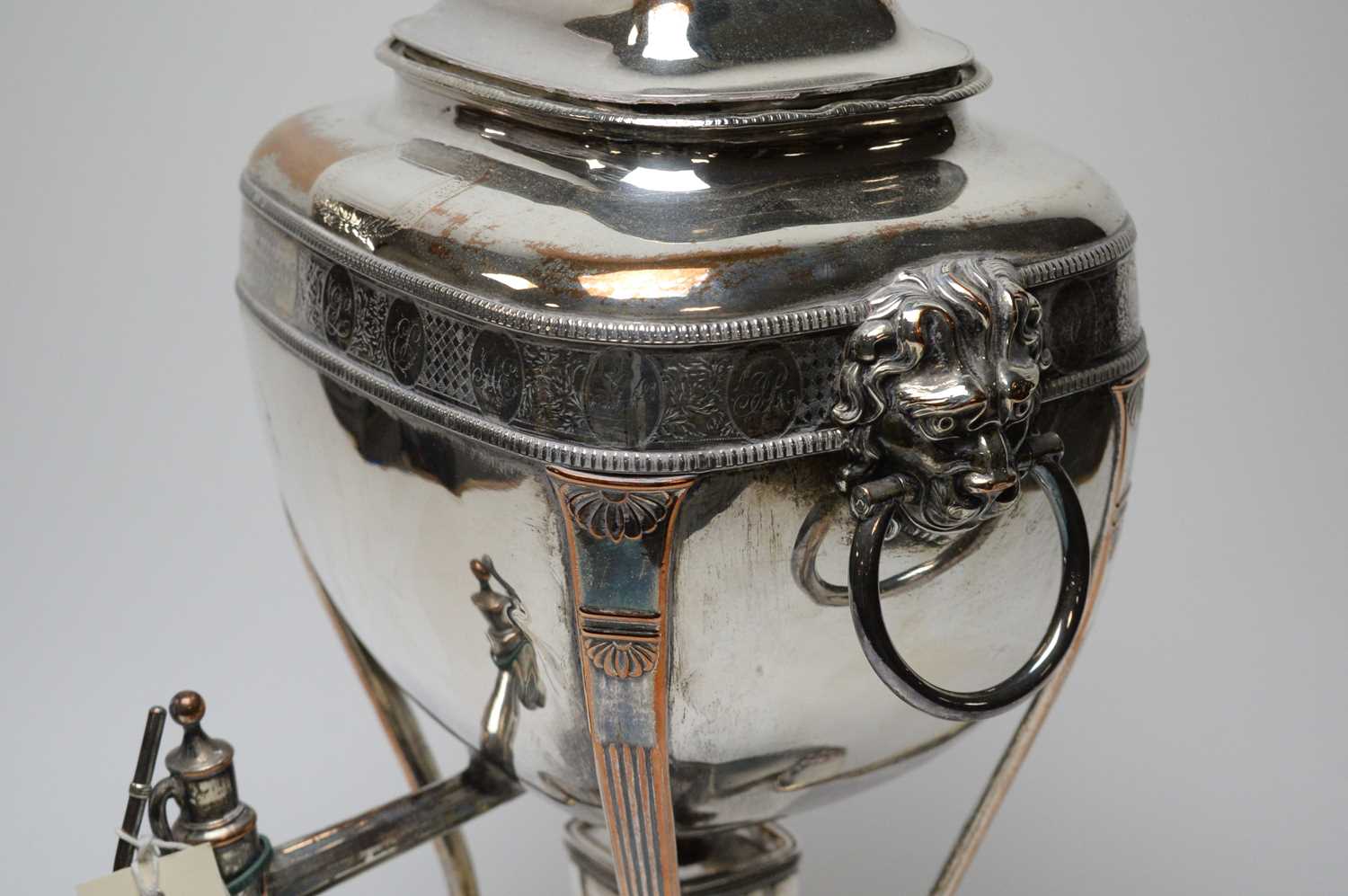 A Victorian silver-plated samovar. - Image 4 of 5