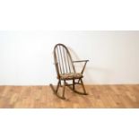 Retro Ercol beech and elm windsor rocking chair