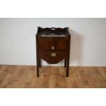 A 19th Century mahogany tray top washstand