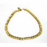 A 9ct yellow and white gold necklace,