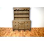 A 20th Century pine kitchen dresser