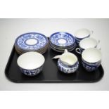 A Royal Doulton ‘Clifton’ blue and white tea service