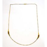 A 9ct yellow gold necklace,