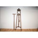 Large 20th Century mahogany artist's easel