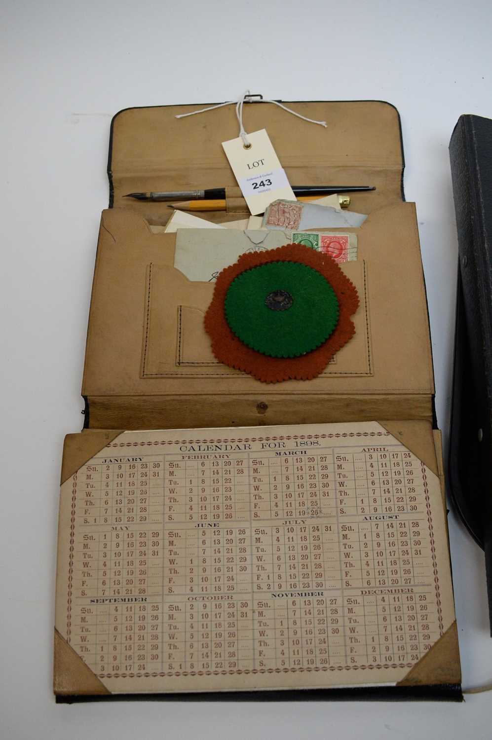 Late Victorian folding Filofax; together with a selection of maps, booklets, and other items. - Image 2 of 6