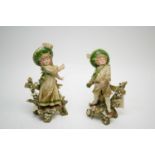 A pair of Austrian Royal Vienna style bisque figures