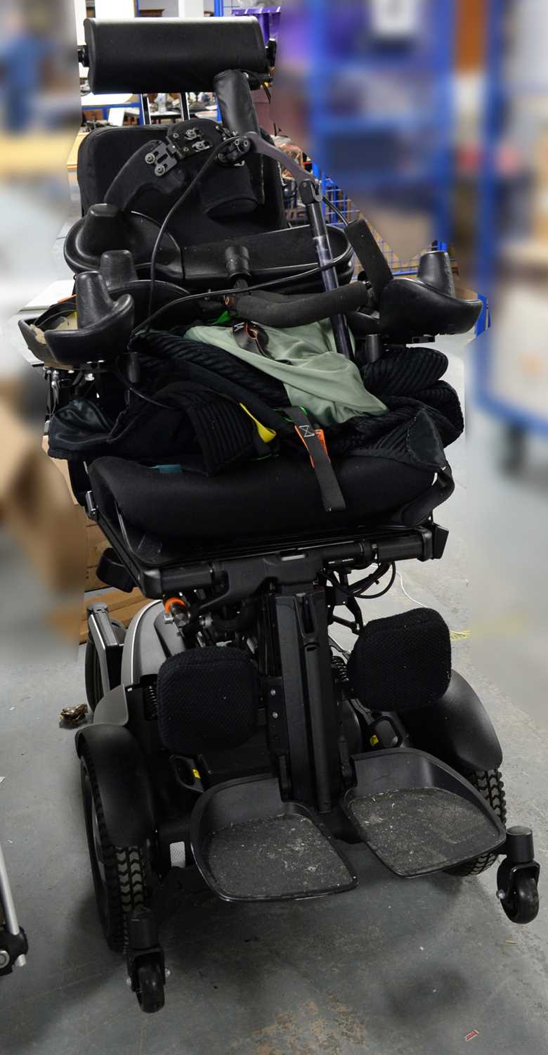 A Permobil F5 Corpus VS electric standup wheelchair.