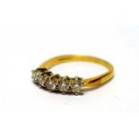 A five-stone diamond ring,