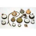 A selection of pocket watches, and other items