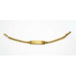 A 9ct yellow gold identity bracelet,