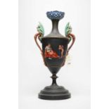 A Grecian revival twin-handled urn vase.