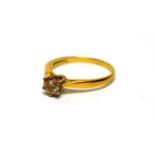 A single stone diamond ring,