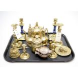 A selection of brass wares