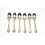 A set of six silver spoons, by Chawner & Co,