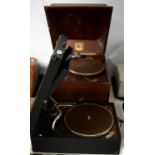 A His Masters Voice The Gramophone Co Ltd mahogany gramophone
