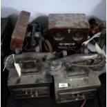 Two Dictograph Telephone System vintage office telephones and other items