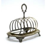 A Victorian silver seven bar toast rack, by H Wilkinson & Co,