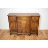 20th Century Georgian style breakfront mahogany sideboard