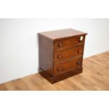 A 19th Century Victorian mahogany chest of drawers of small proportions