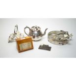 A selection of silver plated wares and collectibles.