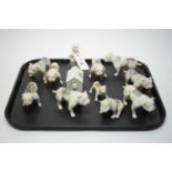 various ‘Model of Bill Sykes Dog’ crested ware ceramic bulldog figures; and other items