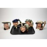 A collection of Royal Doulton Toby character jugs.