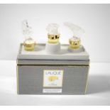 A set of Lalique ‘Les Mascottes Miniatures’ perfumes, in box