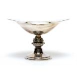 A silver pedestal bowl, by David Lawrence Silverware,