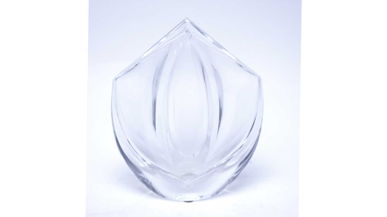 Robert Rigot for Baccarat, France: Giverney clear glass vase,