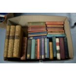 A selection of hardback books, primarily relating to classics, one box
