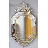 A contemporary Venetian style mirror