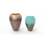 Two Adam Aaronson studio glass vases,