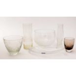 A selection of studio glassware,