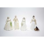 A selection of ceramic figures of Royal ladies