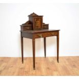 A late 19th Century Rosewood writing desk/bonheur du jour